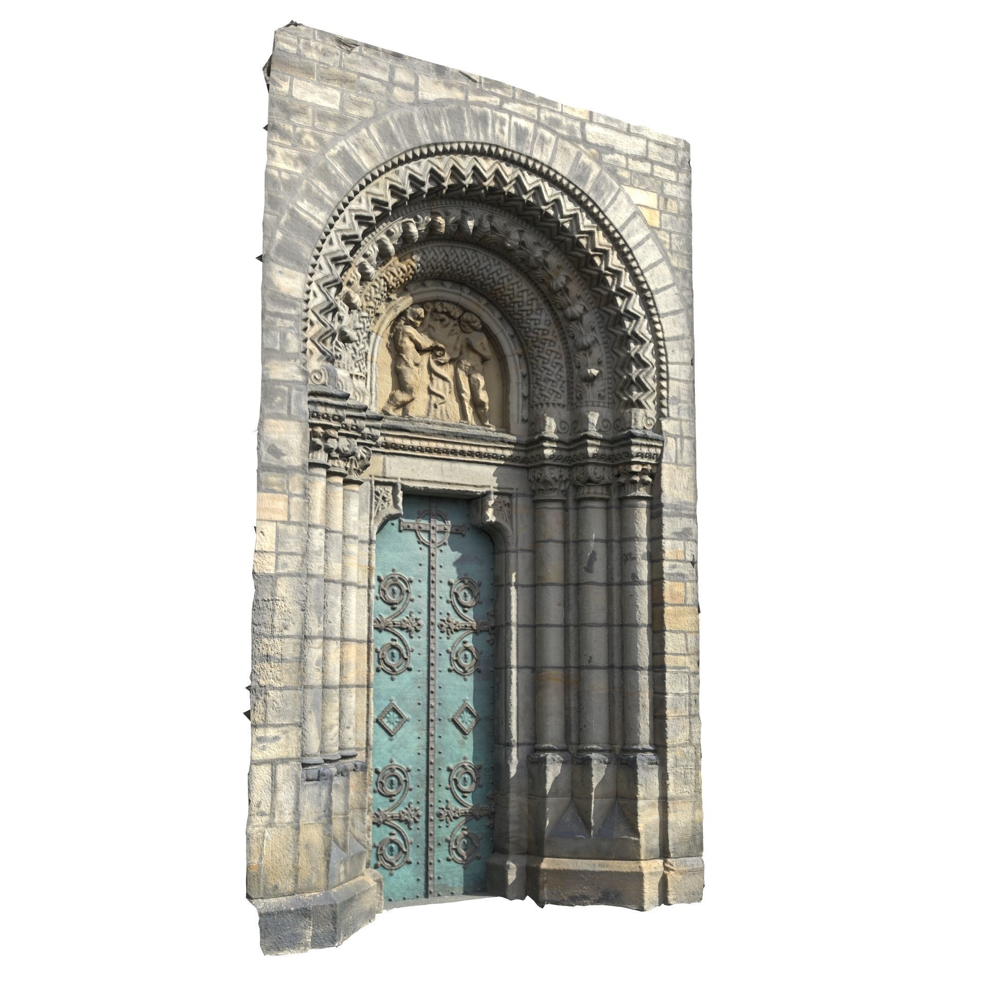 Church portal Low-poly 3D model_23