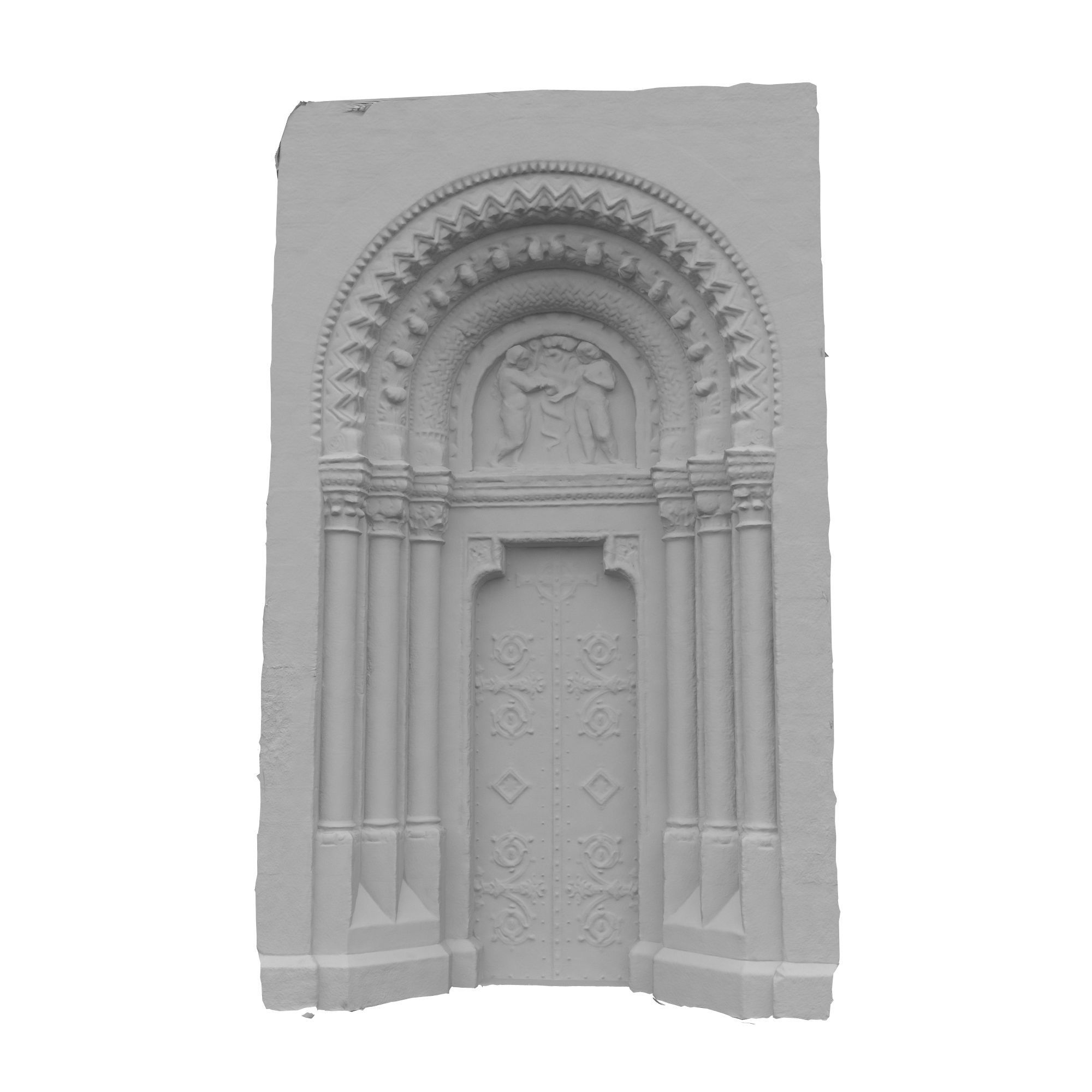 Church portal Low-poly 3D model_44
