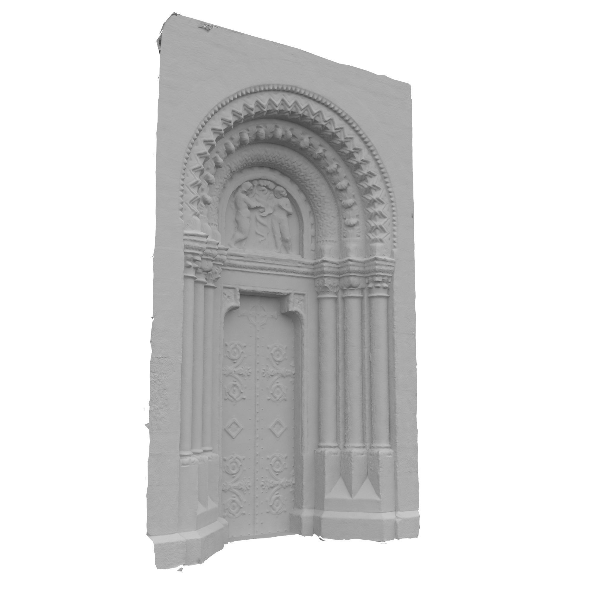 Church portal Low-poly 3D model_39