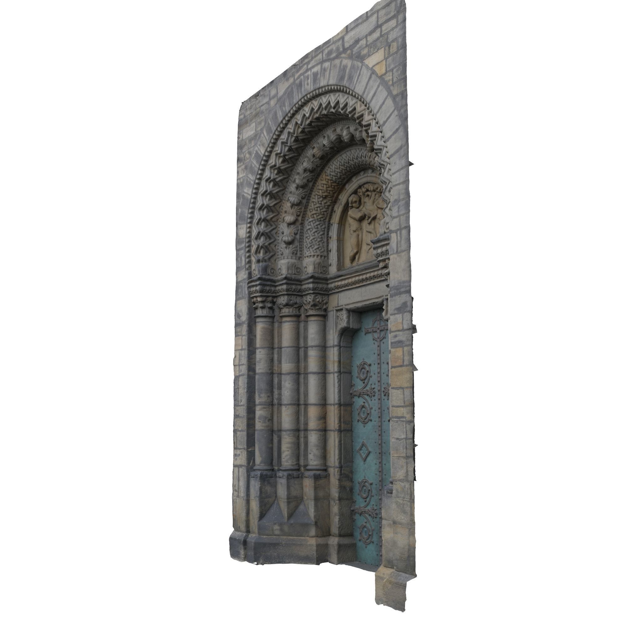 Church portal Low-poly 3D model_19