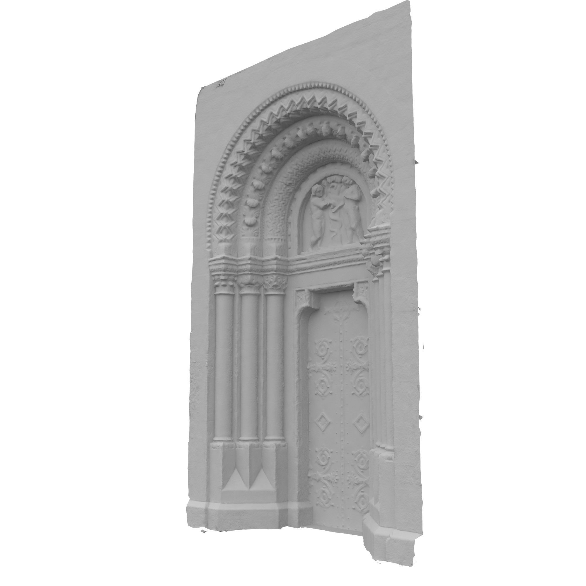 Church portal Low-poly 3D model_49