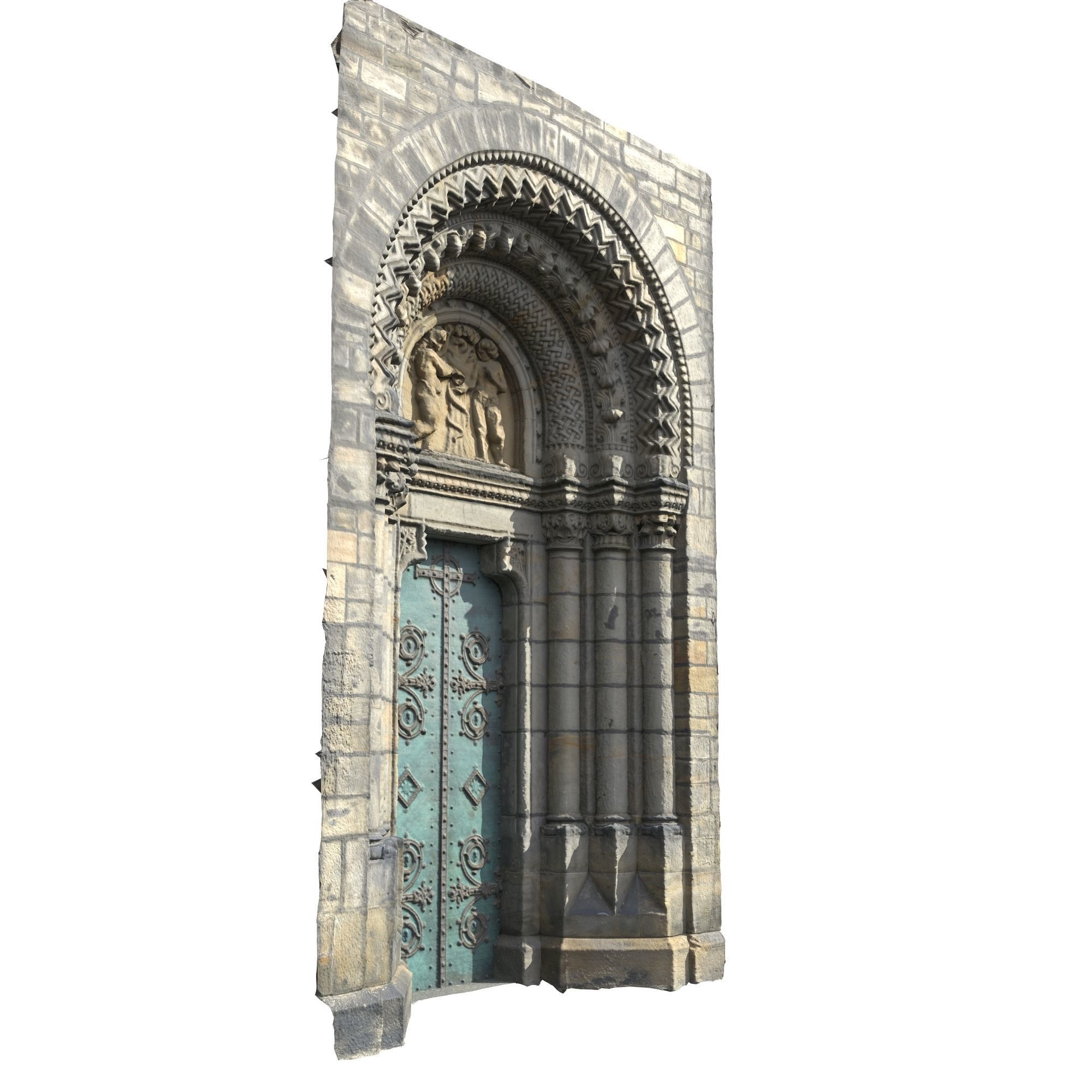 Church portal Low-poly 3D model_21