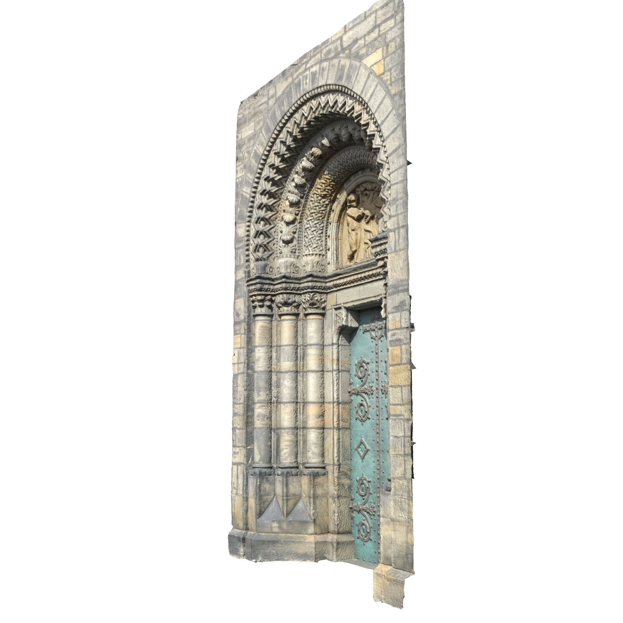 Church portal Low-poly 3D model_35