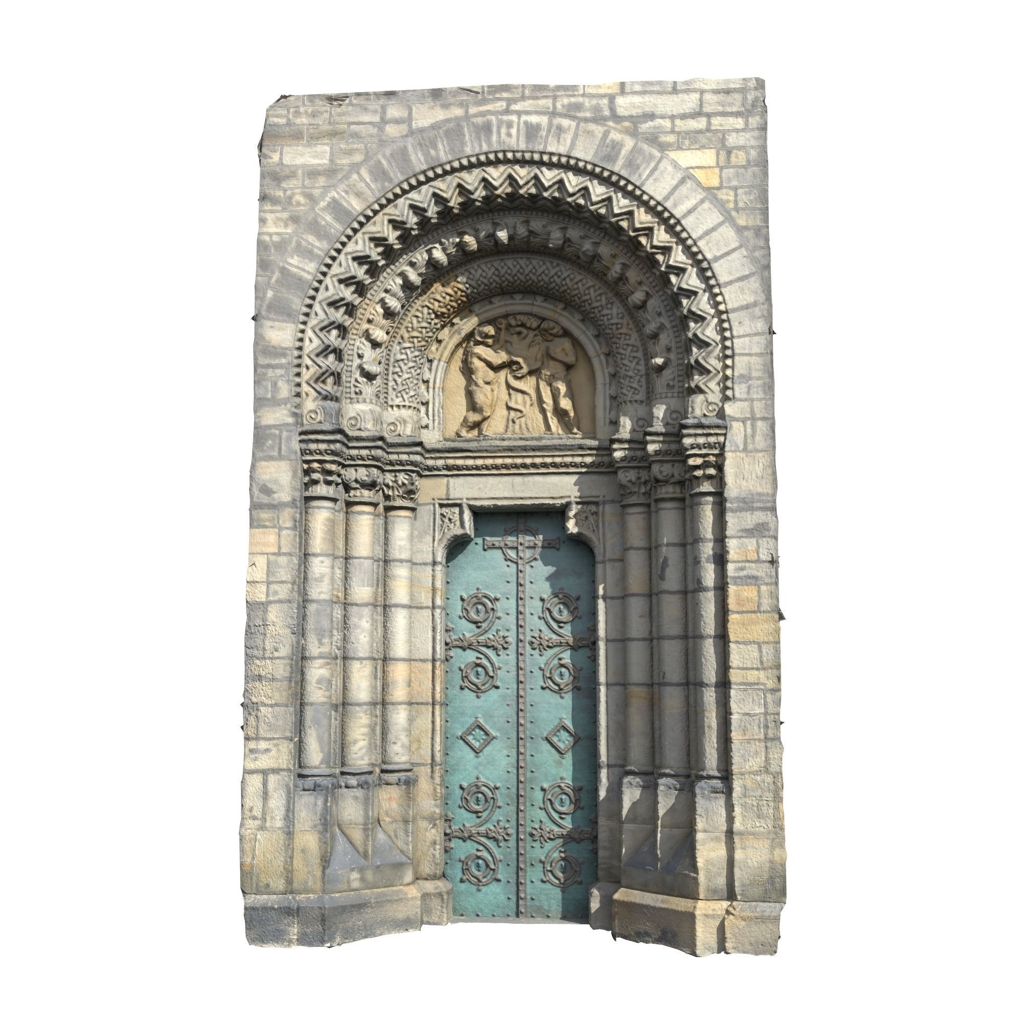 Church portal Low-poly 3D model_28
