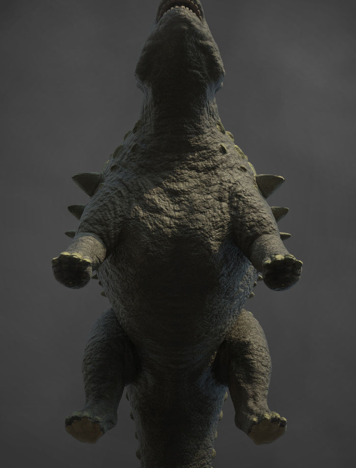 Acantholipan Gonzalezi Dinosaur - Nodosaurus family  Low-poly 3D model_2