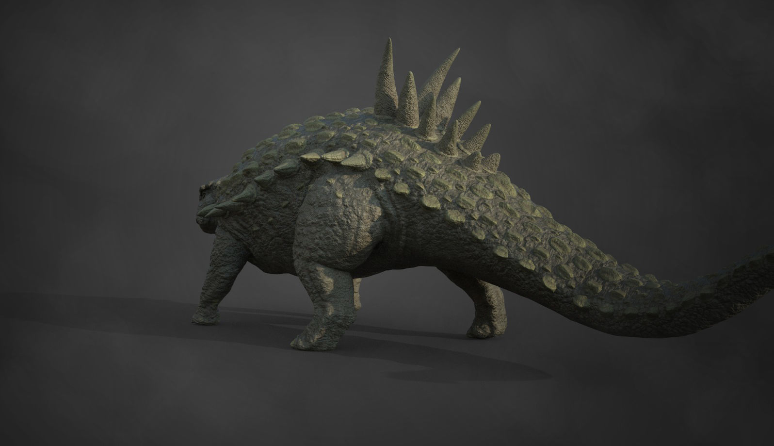 Acantholipan Gonzalezi Dinosaur - Nodosaurus family  Low-poly 3D model_4
