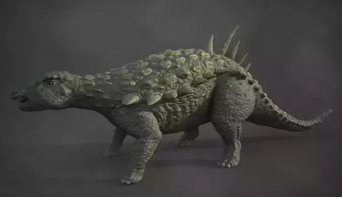 Acantholipan Gonzalezi Dinosaur - Nodosaurus family  Low-poly 3D model