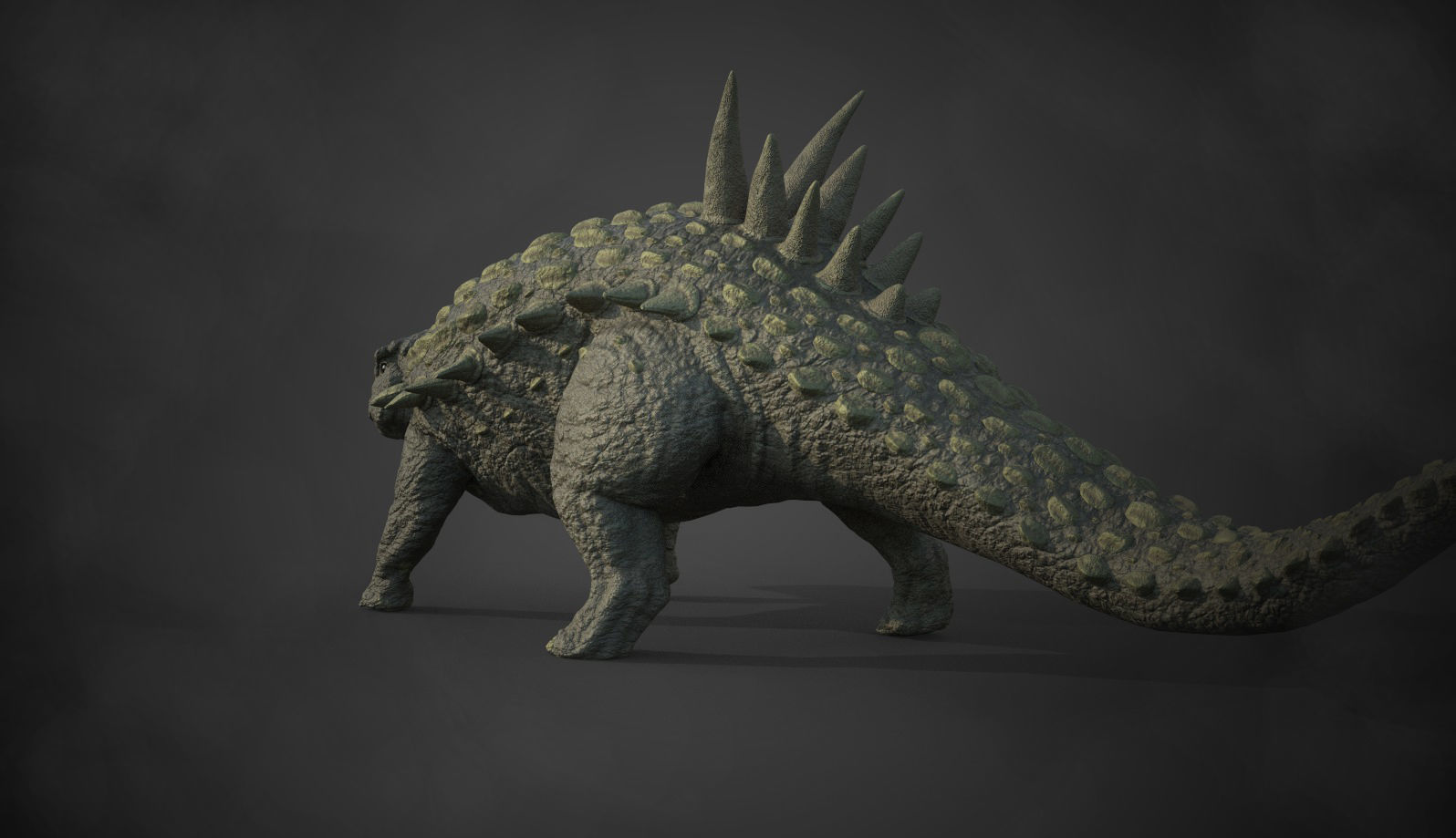 Acantholipan Gonzalezi Dinosaur - Nodosaurus family  Low-poly 3D model_6