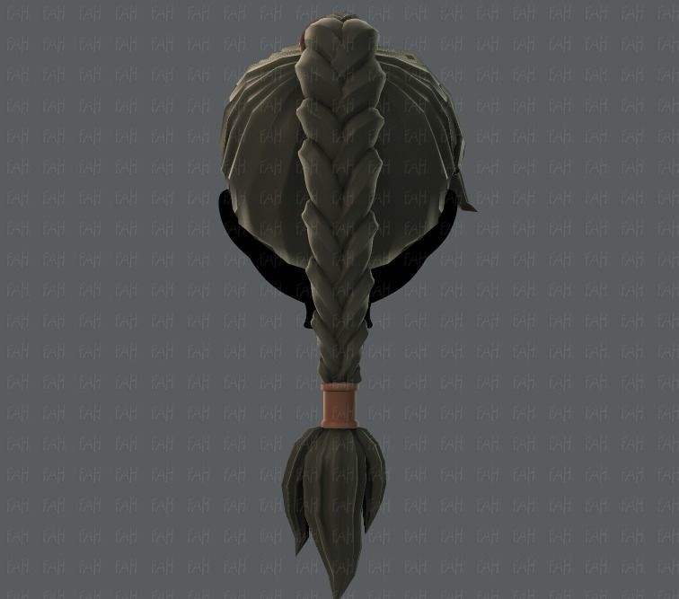 3D Hair style for girl V07 3D model_21