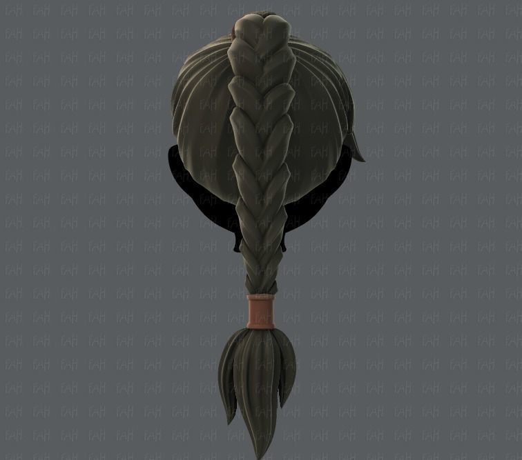 3D Hair style for girl V07 3D model_5