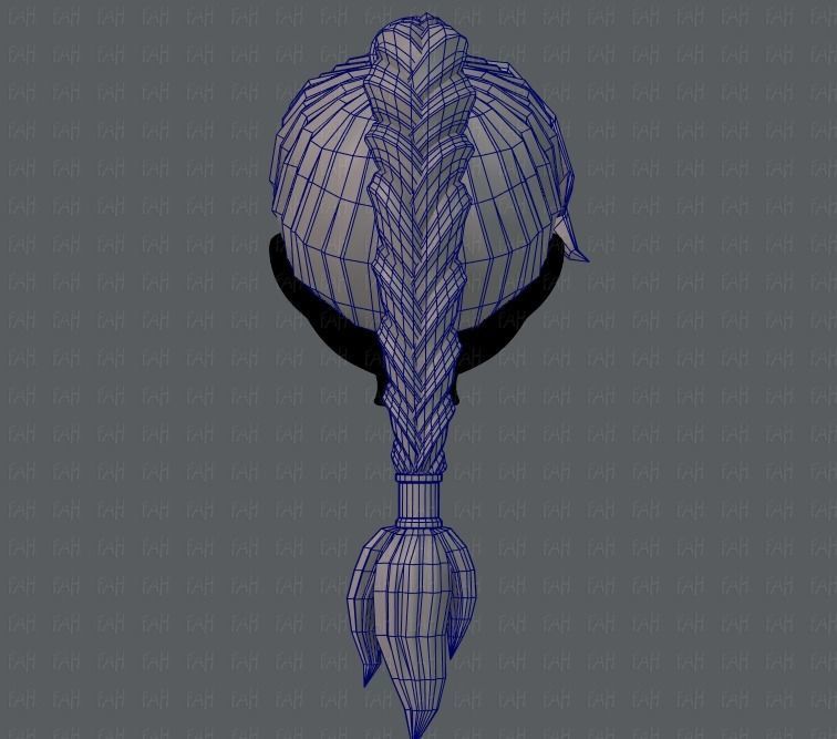 3D Hair style for girl V07 3D model_29