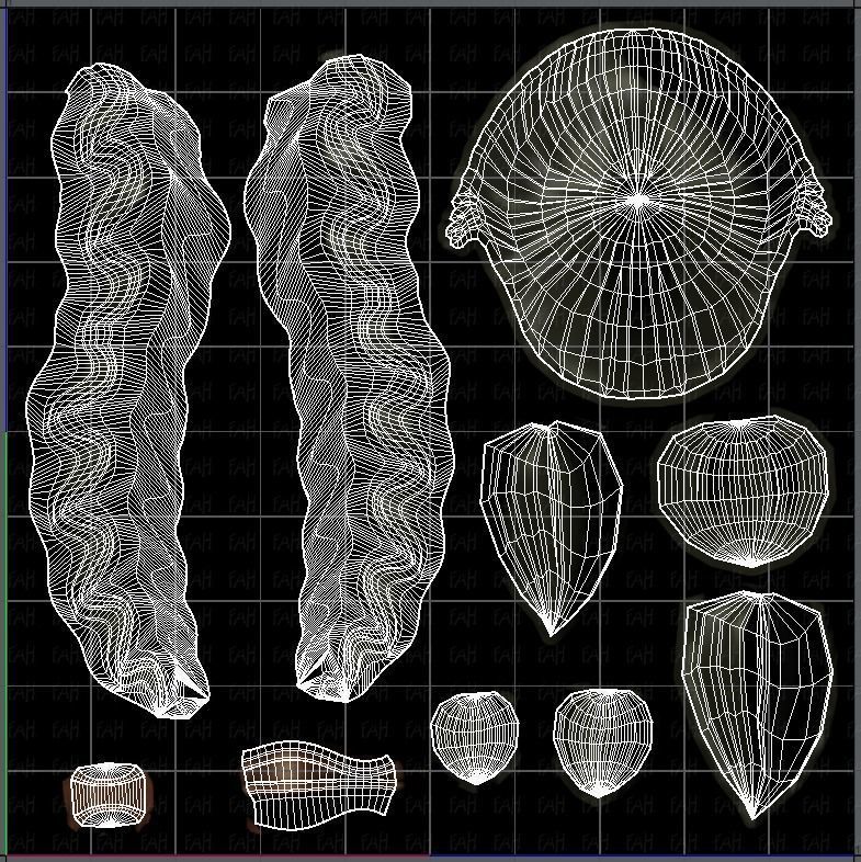 3D Hair style for girl V07 3D model_37