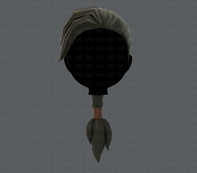 3D Hair style for girl V07 3D model_17