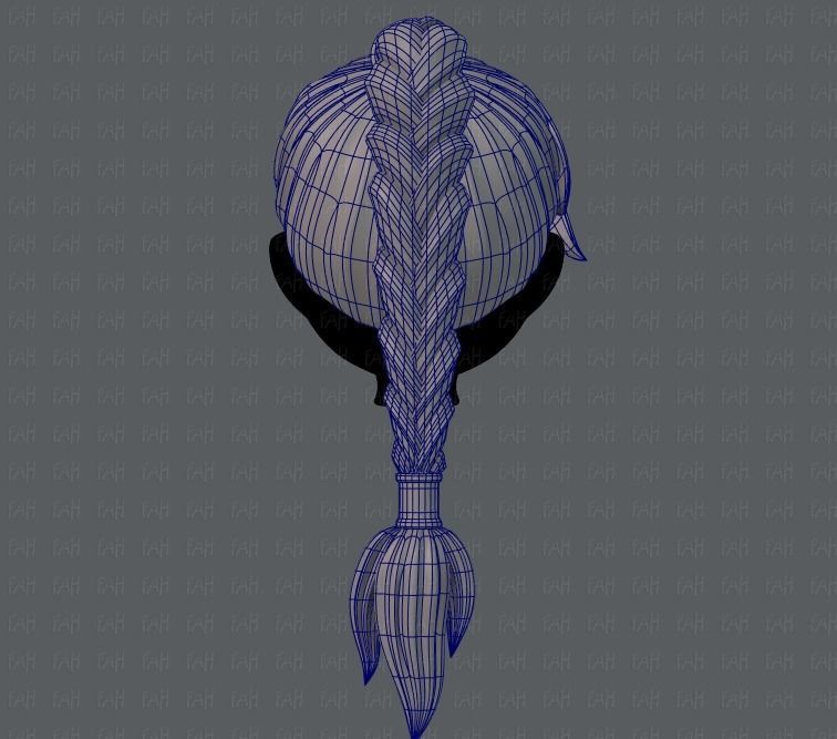 3D Hair style for girl V07 3D model_13