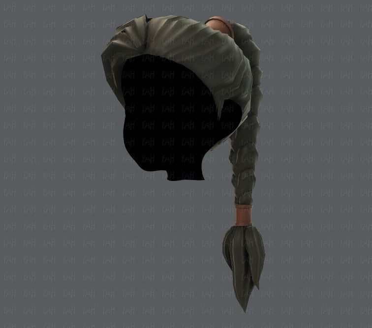 3D Hair style for girl V07 3D model_24