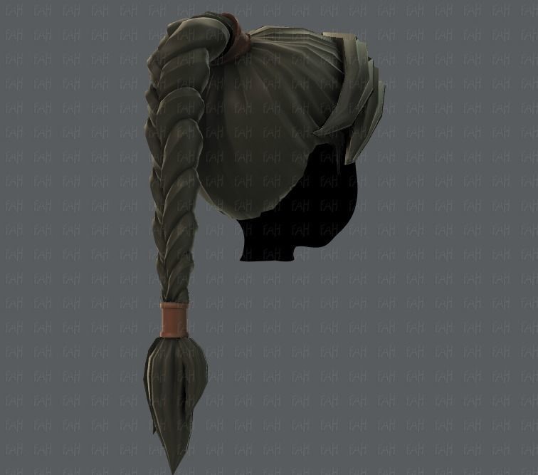 3D Hair style for girl V07 3D model_20