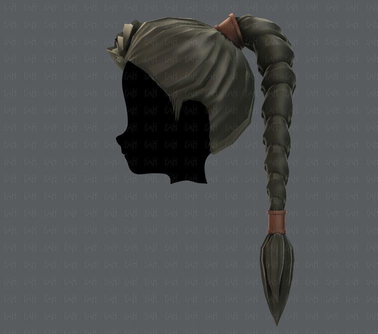 3D Hair style for girl V07 3D model_23