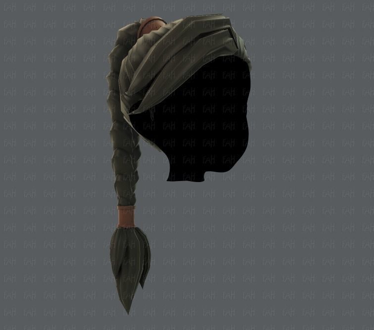 3D Hair style for girl V07 3D model_18