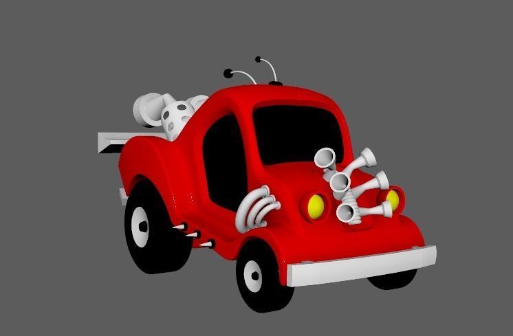 Race Car Free low-poly 3D model_1