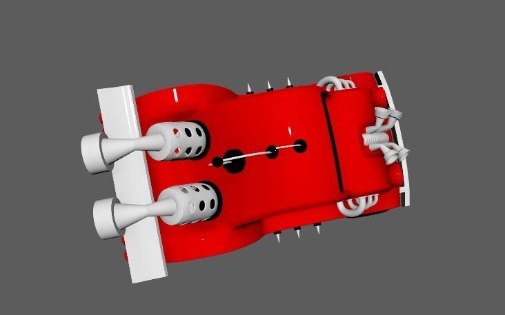 Race Car Free low-poly 3D model_2