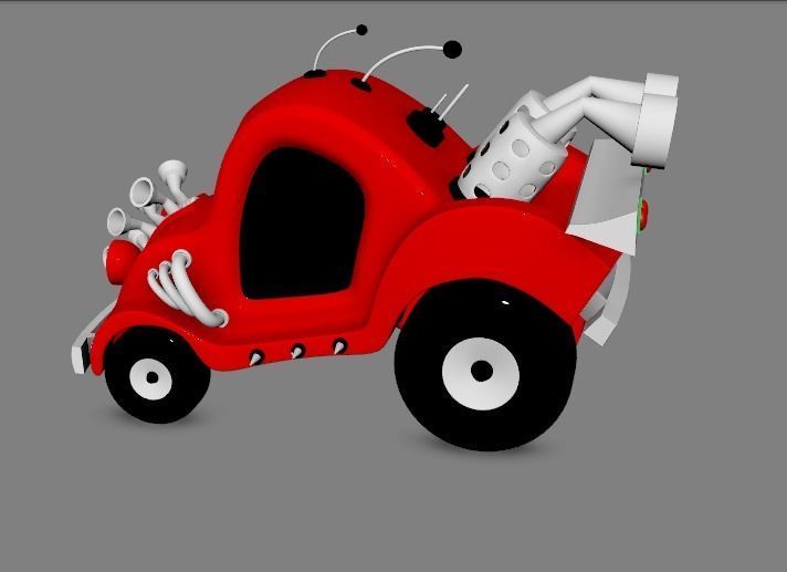 Race Car Free low-poly 3D model_4