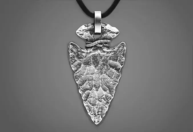 Stone Arrowhead Pendant 3D print model
