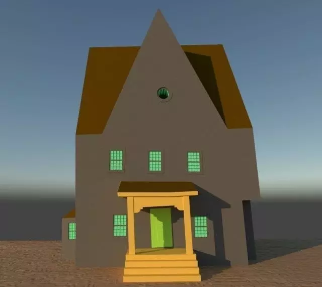 Aunt Josephine house from a Series of unfortunate events Low-poly 3D model