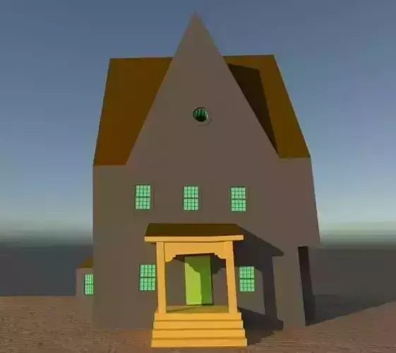Aunt Josephine house from a Series of unfortunate events Low-poly 3D model