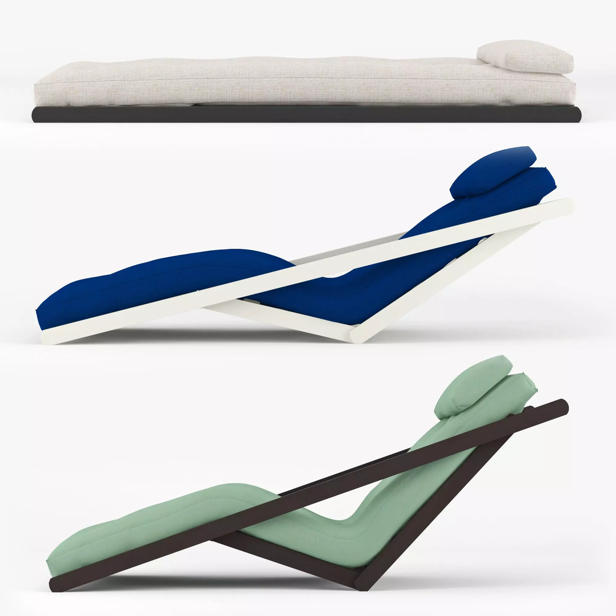 Figo Futon Chaise Lounge  3D model_0