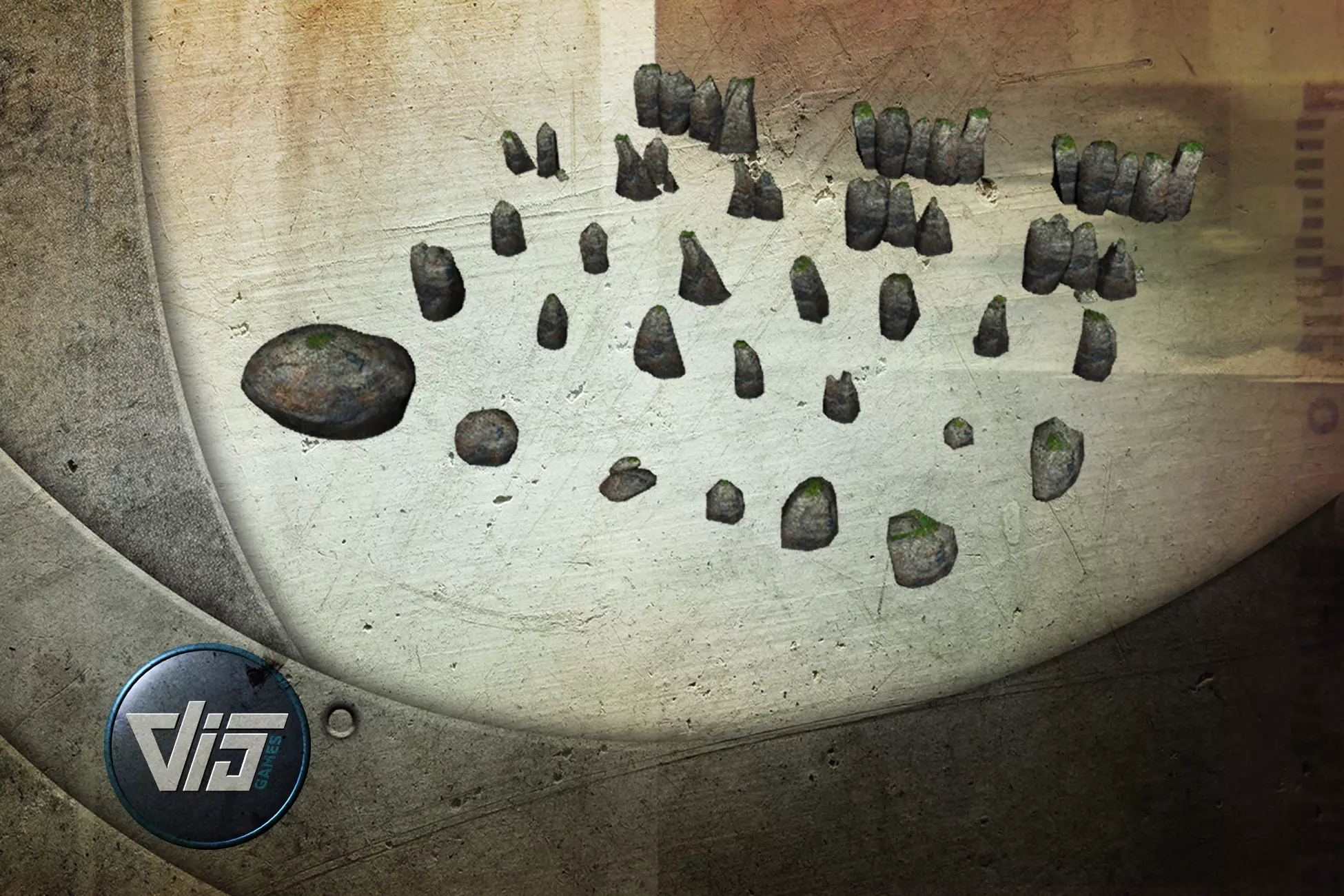 Mobile Rocks collection Low-poly 3D model_0