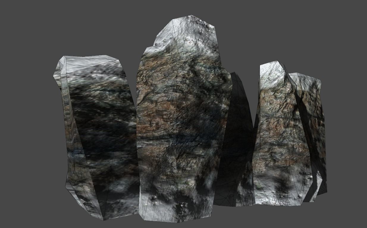 Mobile Rocks collection Low-poly 3D model_3