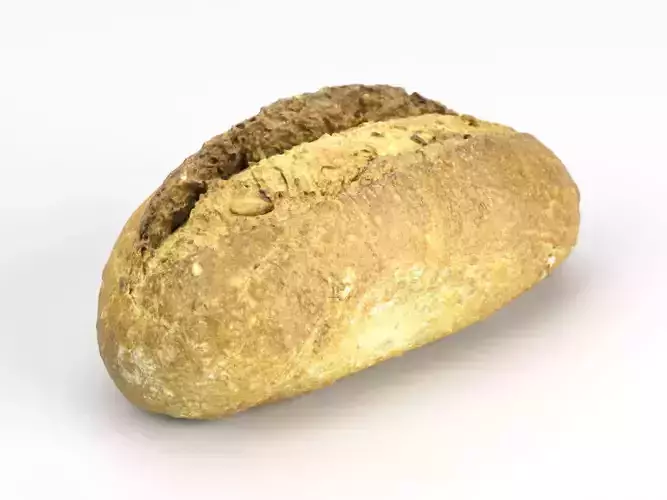 Photorealistic Small Bread 3D Scan