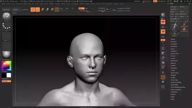 male human pack Low-poly 3D model