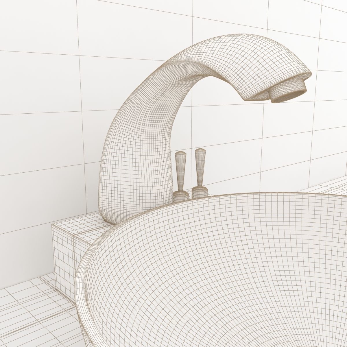 Bathroom fittings 3D model_7