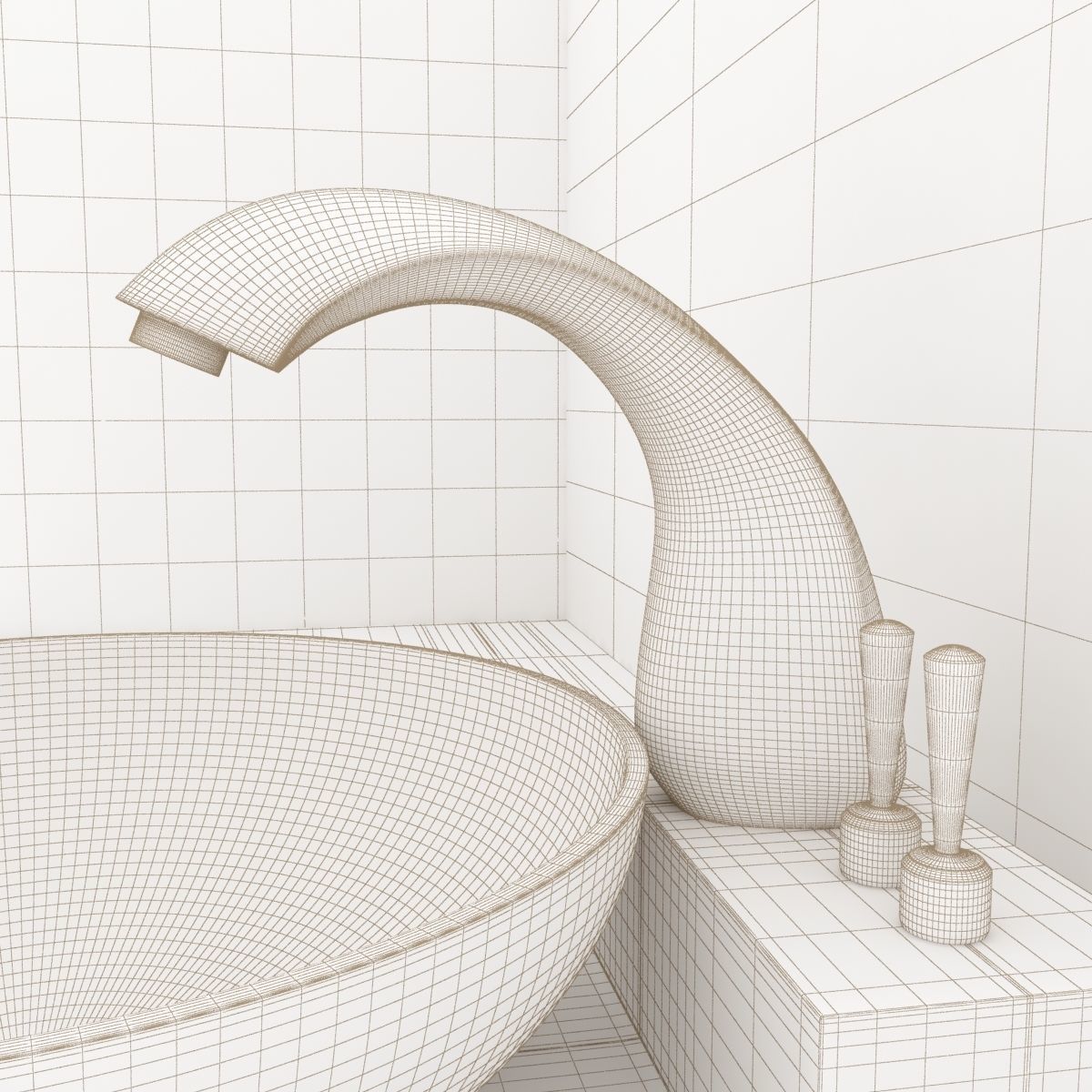 Bathroom fittings 3D model_3