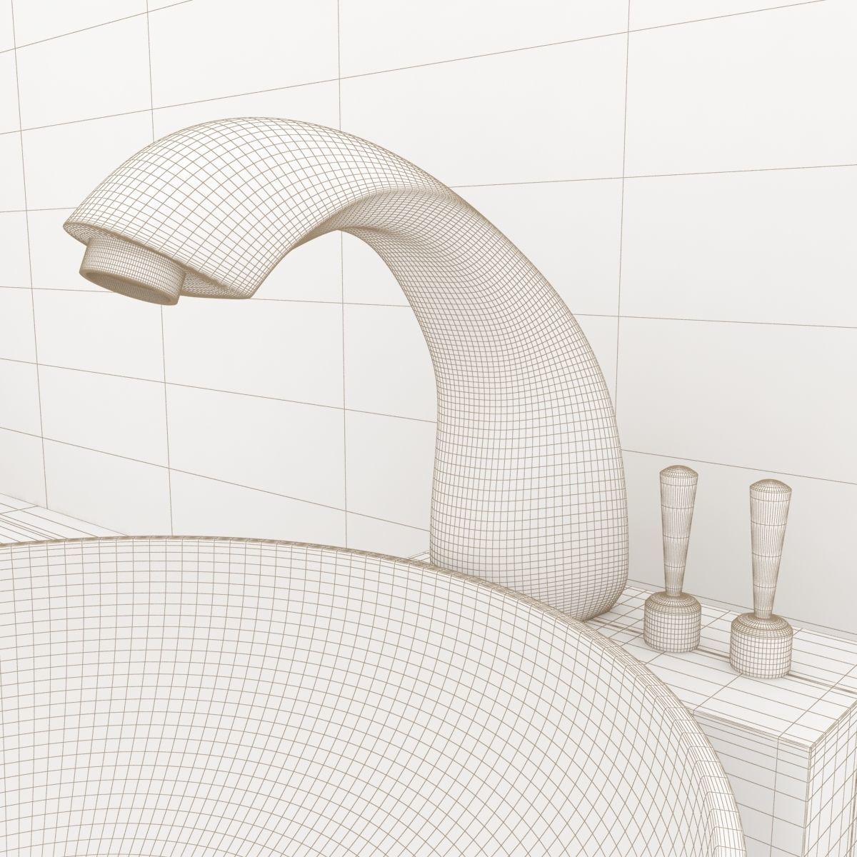 Bathroom fittings 3D model_1