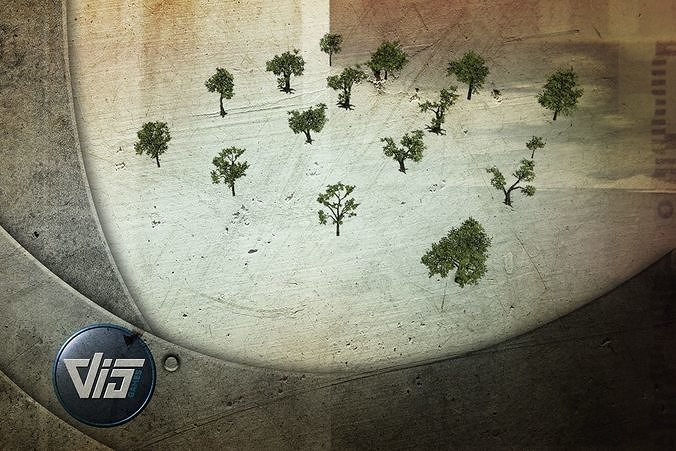 Broadleave Trees Low-poly 3D model