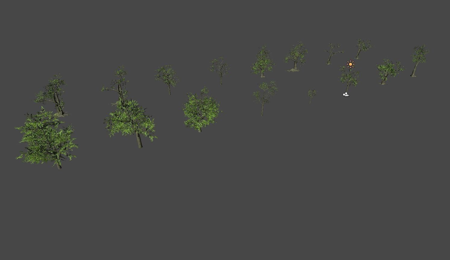 Broadleave Trees Low-poly 3D model_4