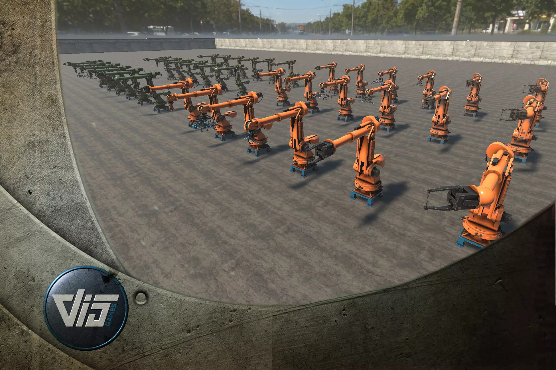 Industrial Robots Collection Low-poly 3D model_0