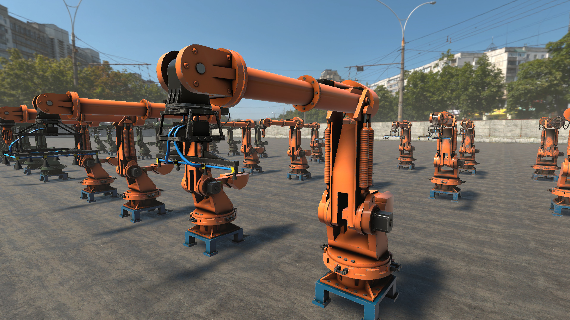 Industrial Robots Collection Low-poly 3D model_4