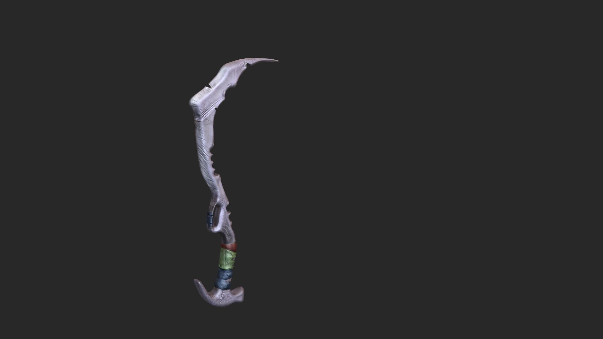 Machete Mid Poly Low-poly 3D model_6