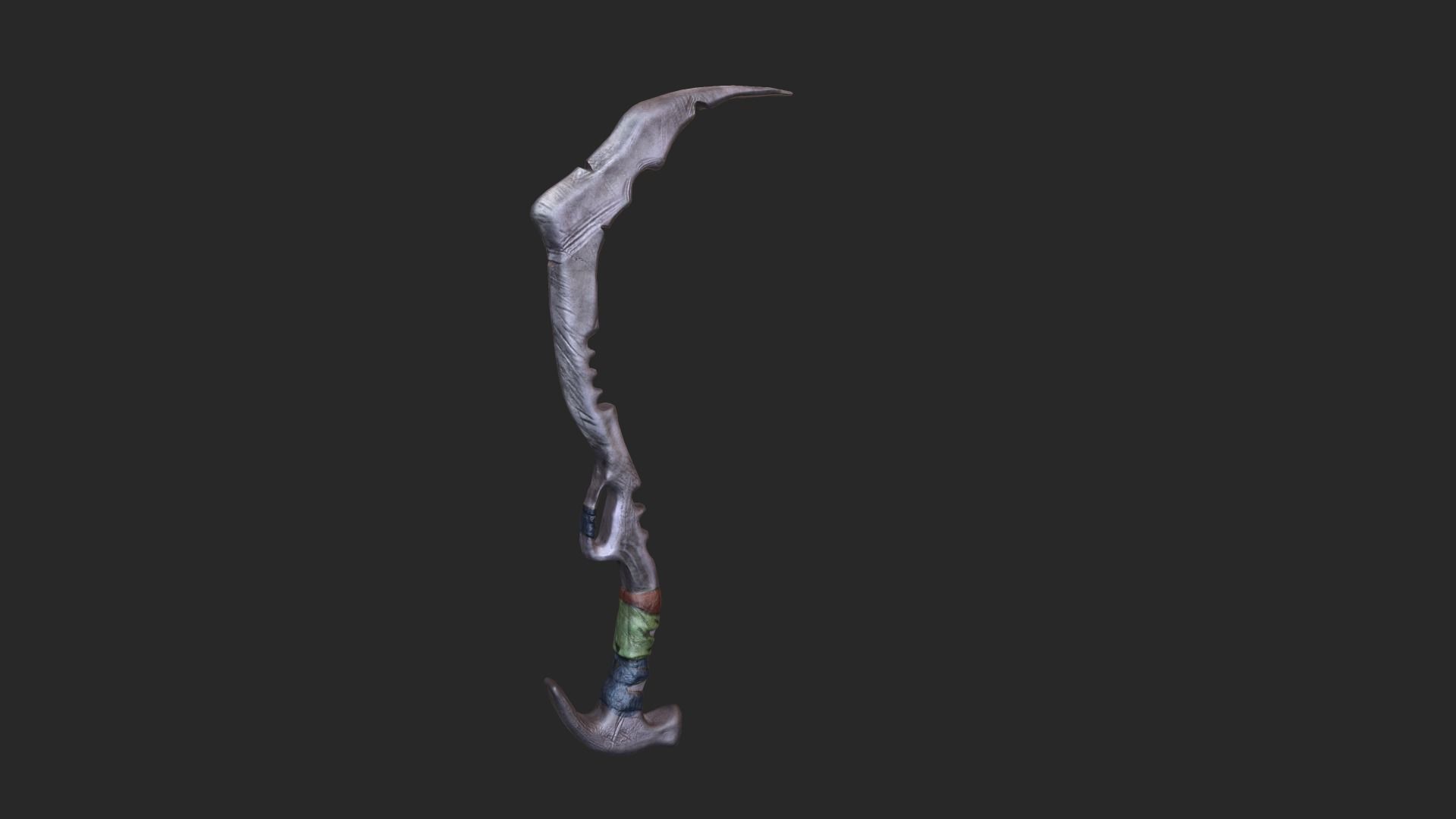 Machete Mid Poly Low-poly 3D model_3