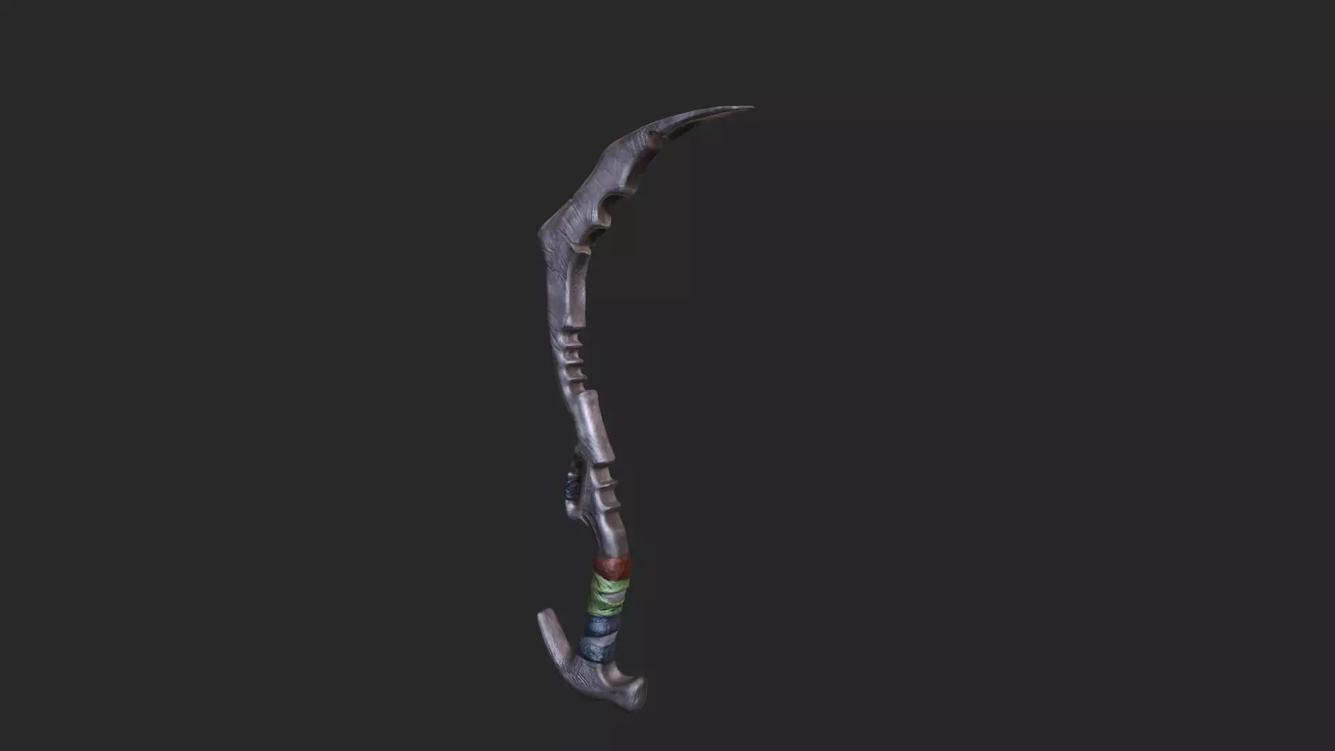 Machete Mid Poly Low-poly 3D model_0