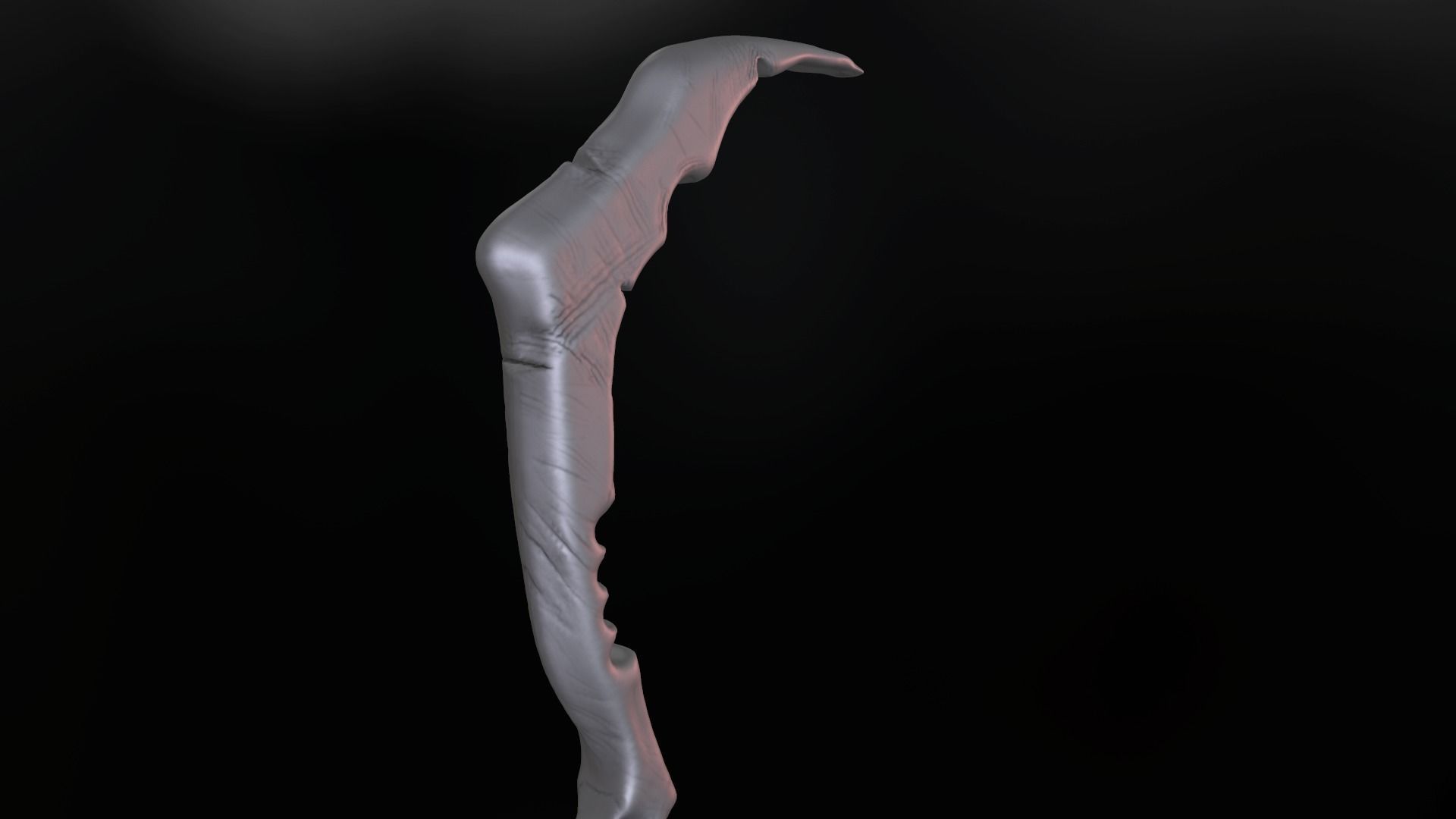 Machete Mid Poly Low-poly 3D model_10