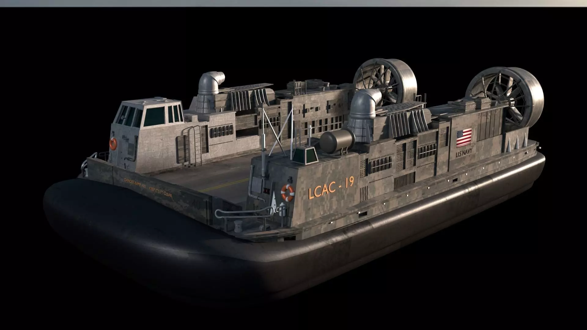 LCAC - Landing Craft Air Cushion 3D model_0