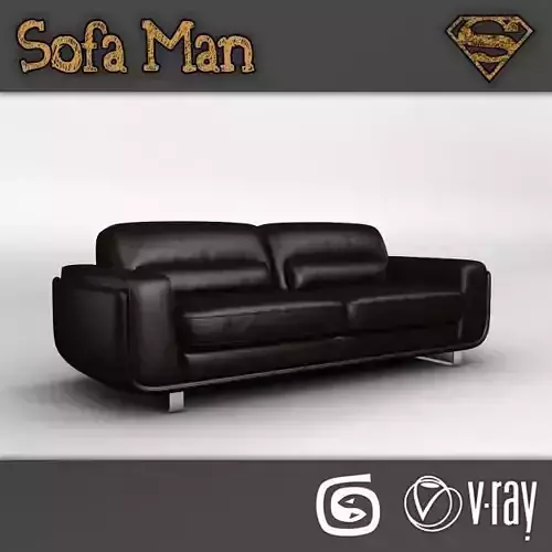 Oregon Sofa Low-poly 3D model