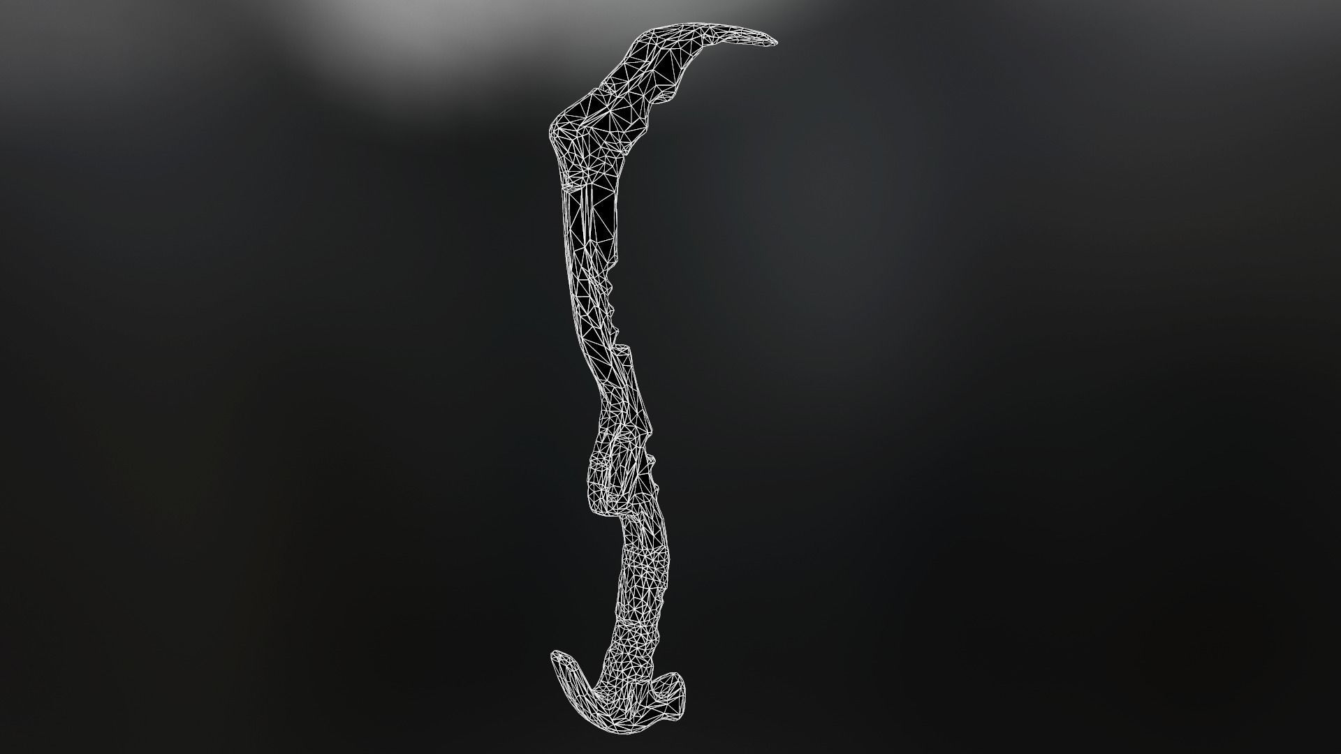 Machete Low Poly sword Low-poly 3D model_12