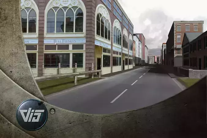 Ralley Course Low-poly 3D model