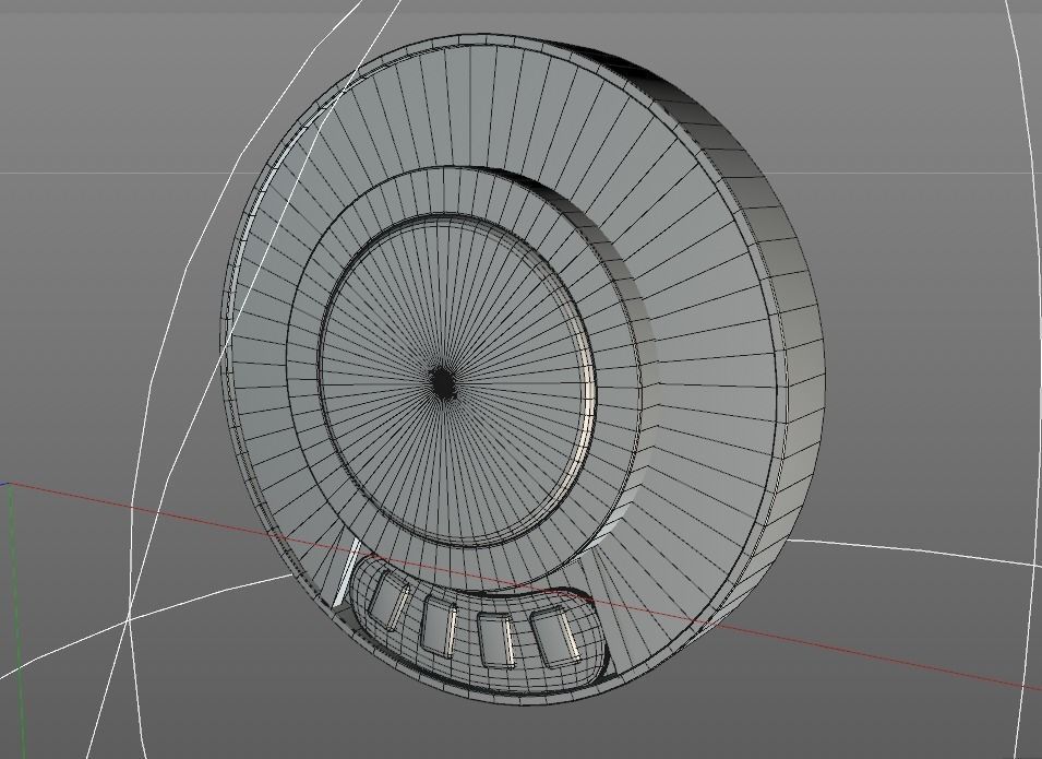 Speaker unit heavy Bass driver  30mm 3D model_4
