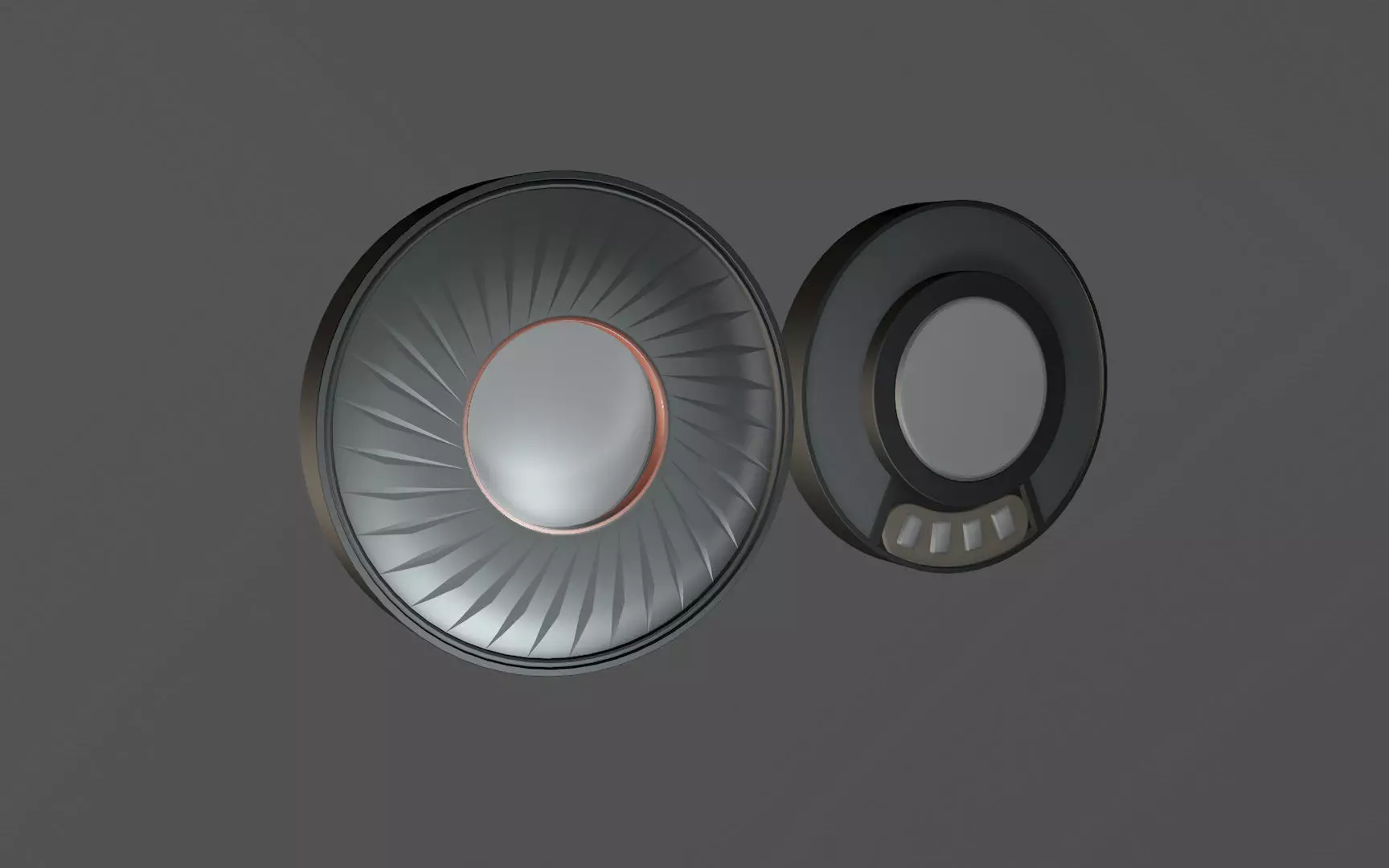 Speaker unit heavy Bass driver  30mm 3D model_0